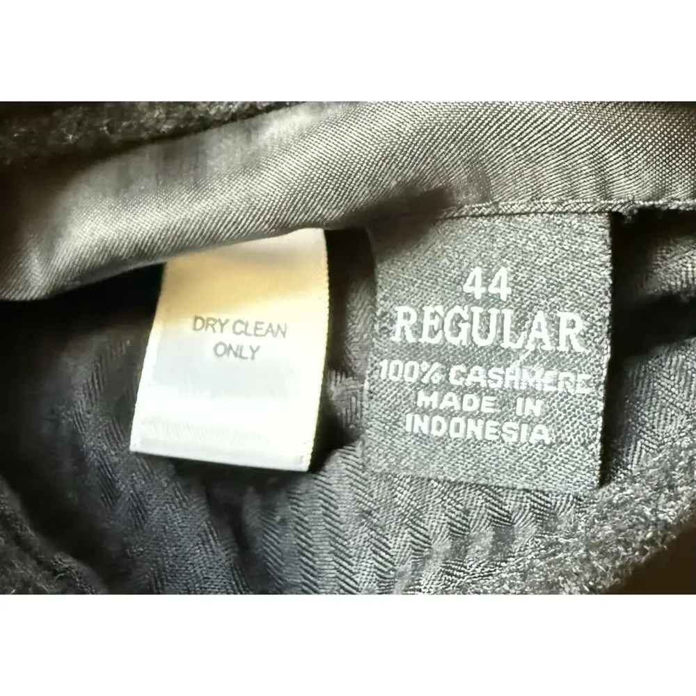 NWOT Pronto-Uomo Couture jet black cashmere blazer 44R men Quiet Luxury